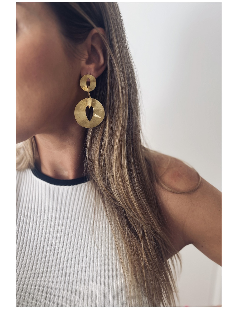 Brincos Elypse prata dourada