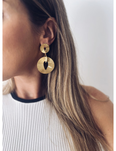 Brincos Elypse prata dourada