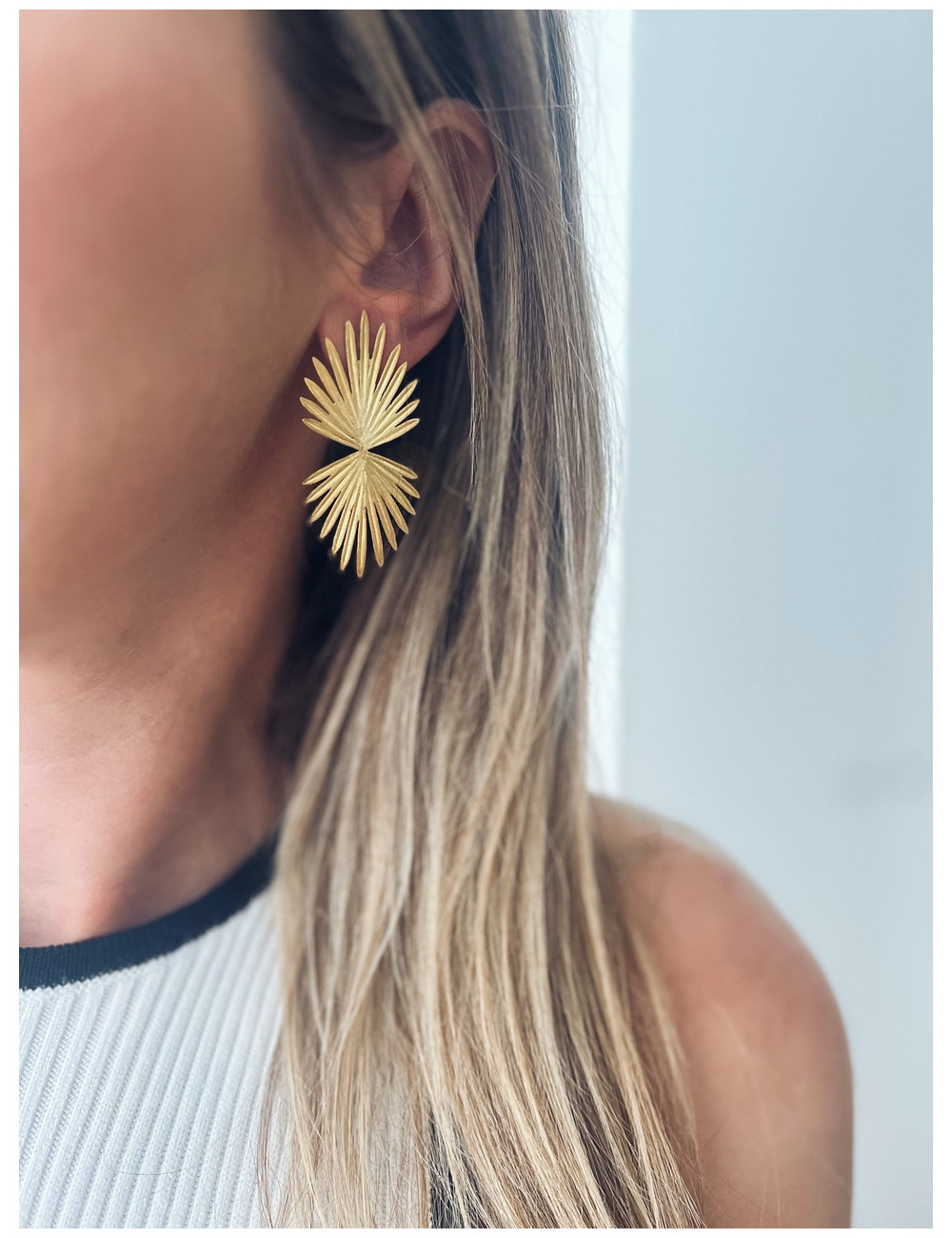 Brincos Sunshine prata dourada