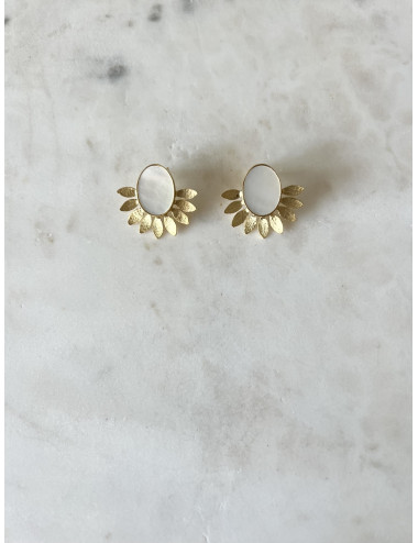 Brincos Pilar prata dourada