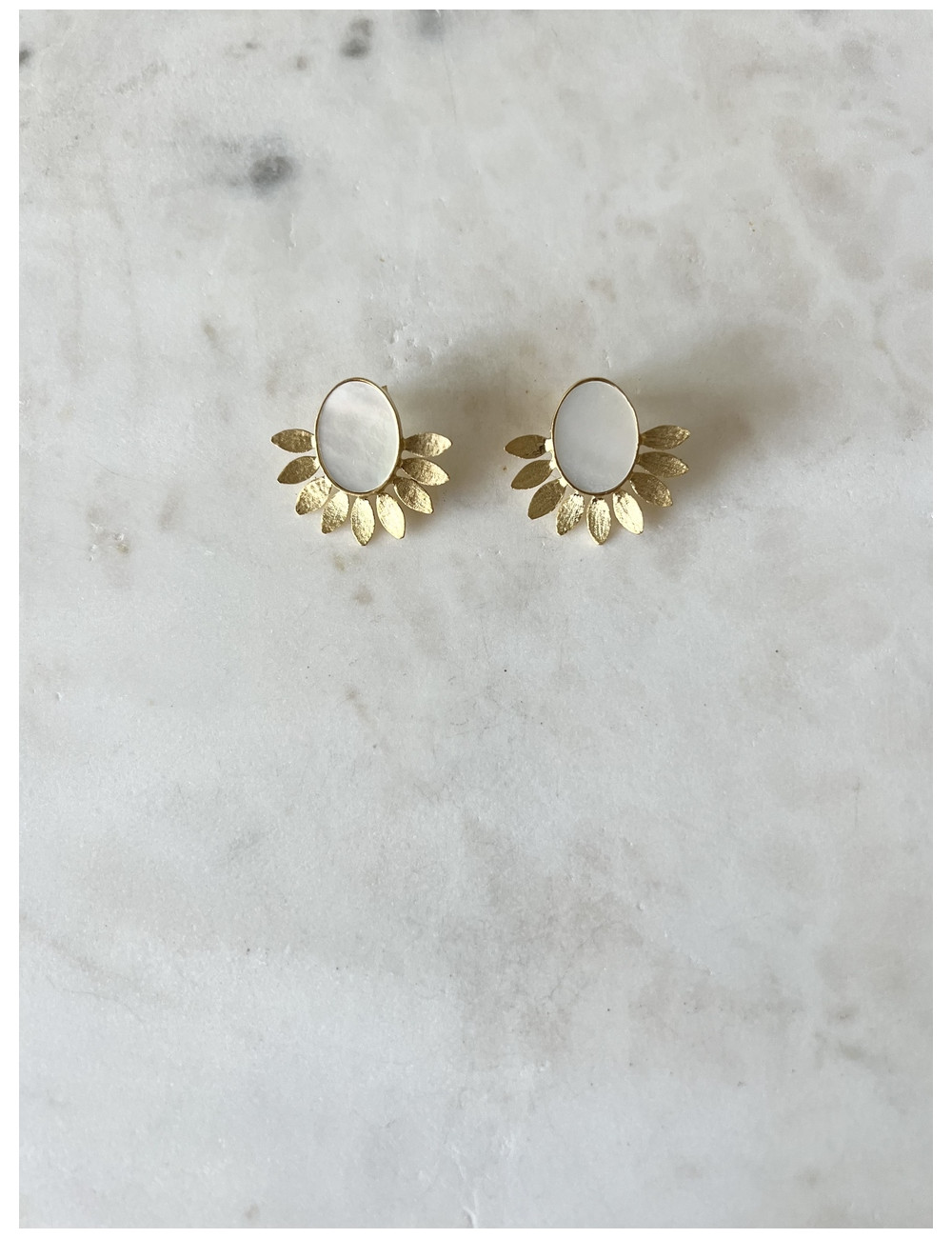 Brincos Pilar prata dourada