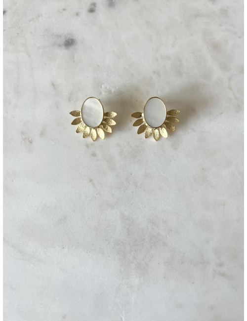 Brincos Pilar prata dourada