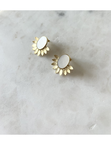 Brincos Pilar prata dourada