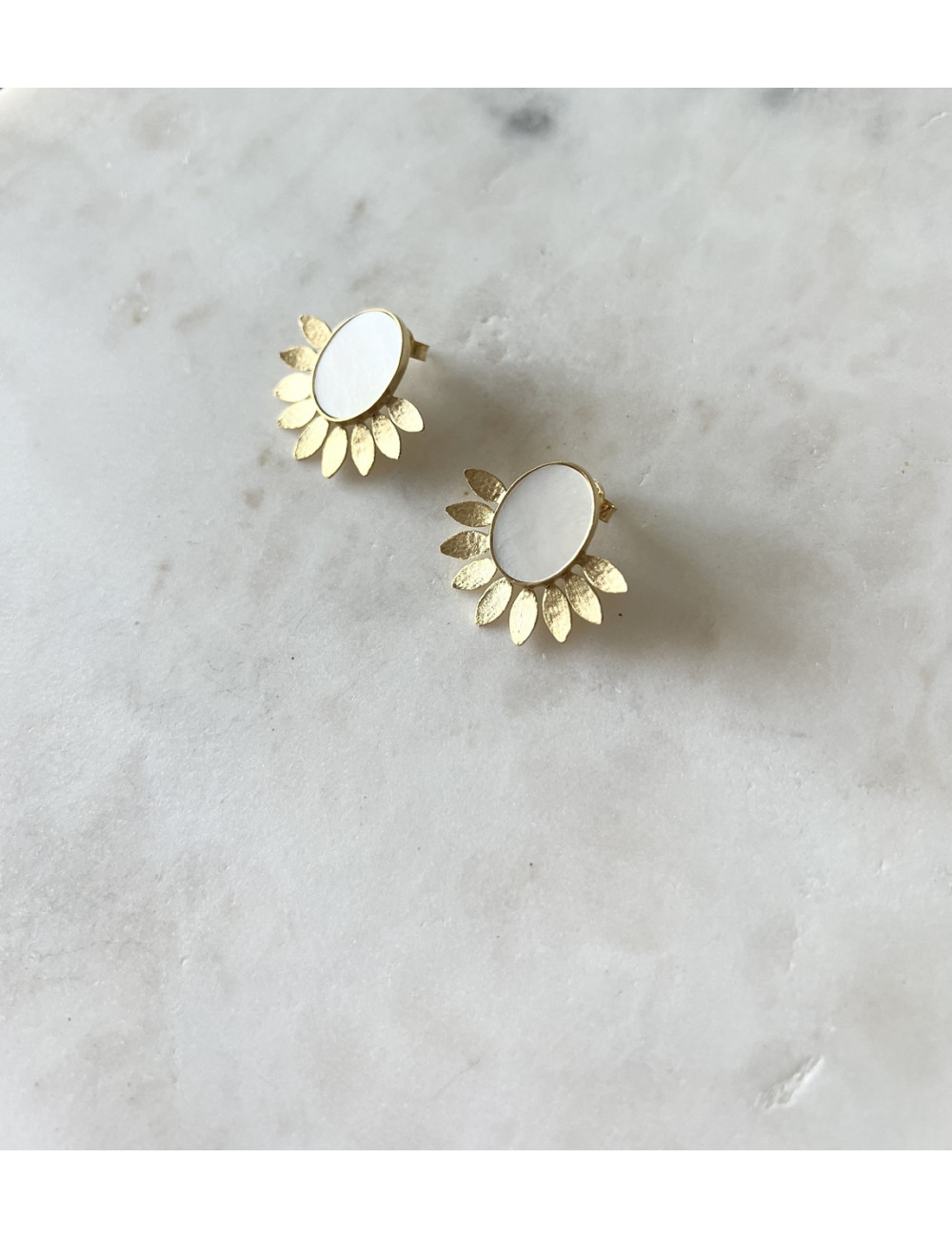 Brincos Pilar prata dourada