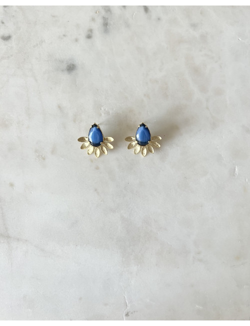 Brincos Savina prata dourada