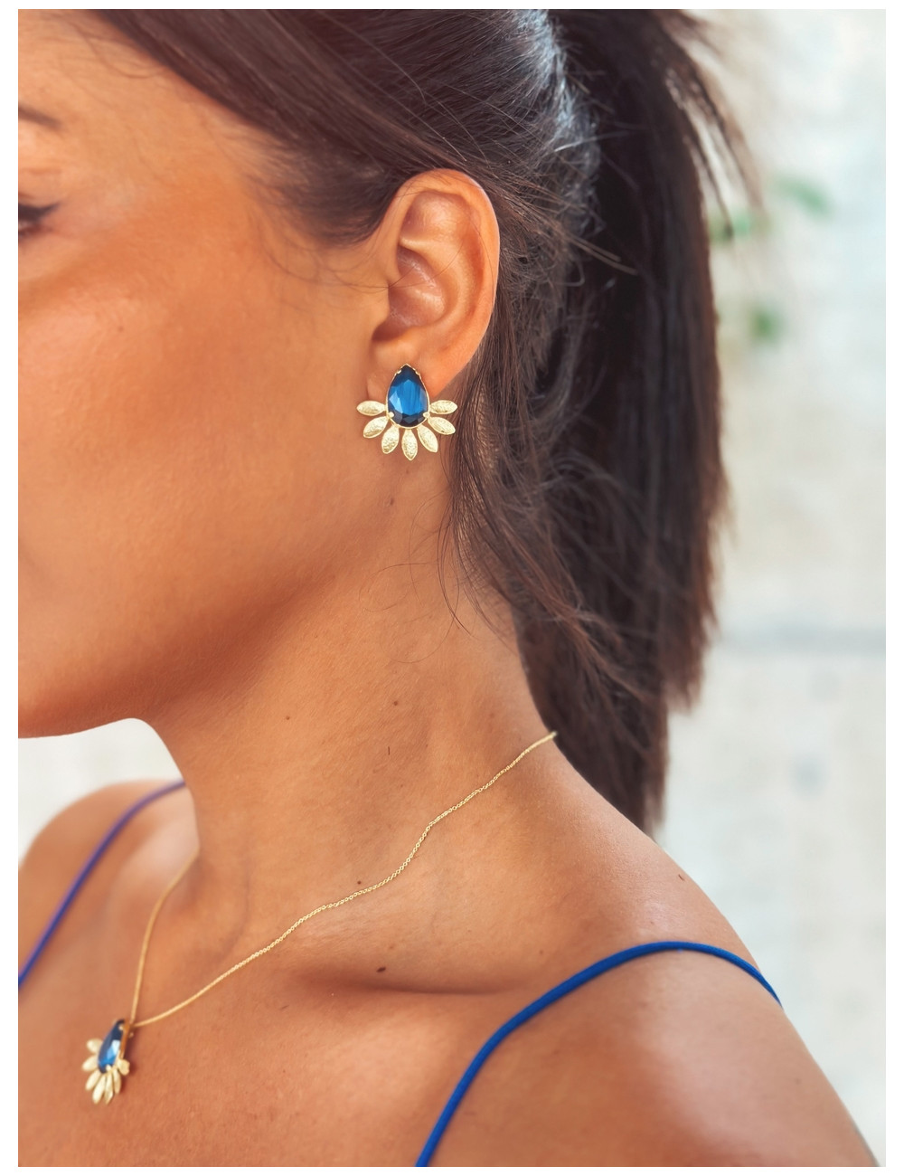 Brincos Savina prata dourada