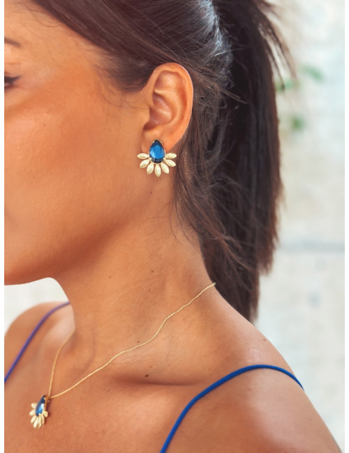 Brincos Savina prata dourada