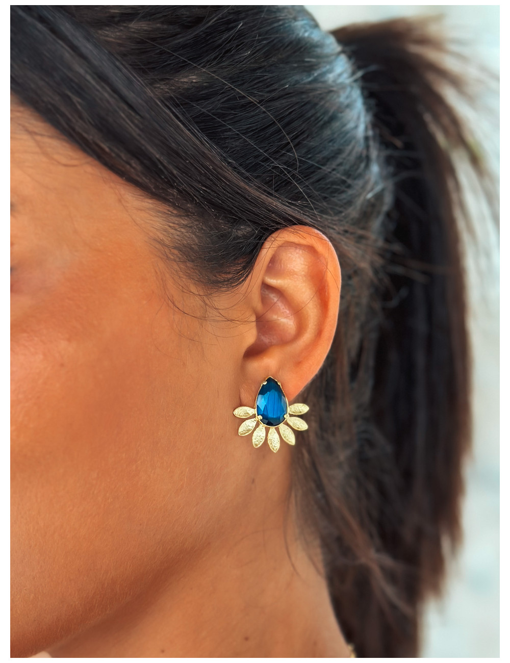 Brincos Savina prata dourada