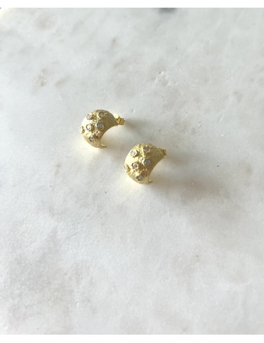 Brincos Ses Salines prata dourada