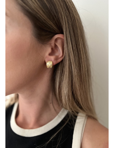 Brincos Ses Salines prata dourada