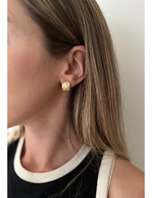 Brincos Ses Salines prata dourada