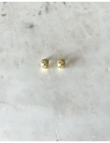 Brincos Ses Salines prata dourada