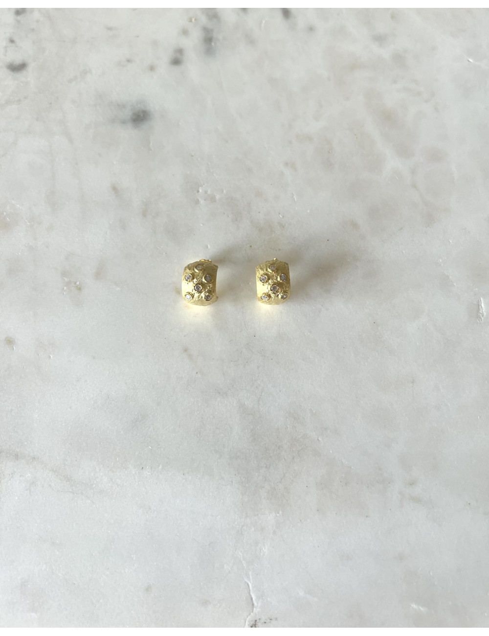 Brincos Ses Salines prata dourada