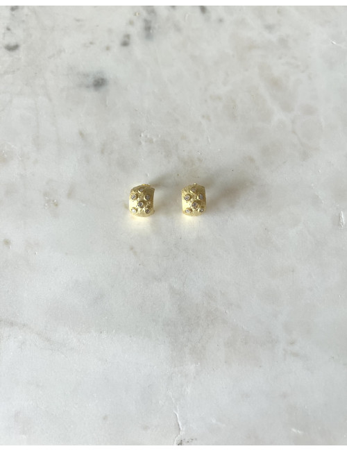 Brincos Ses Salines prata dourada