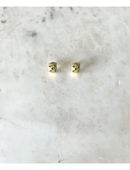 Brincos Ses Salines prata dourada