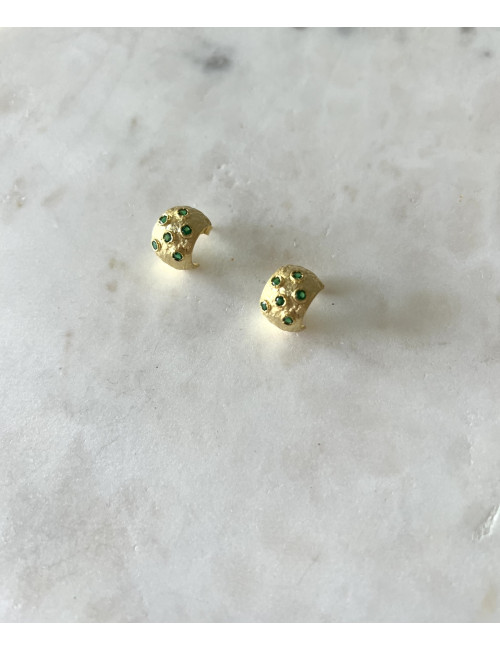 Brincos Ses Salines prata dourada