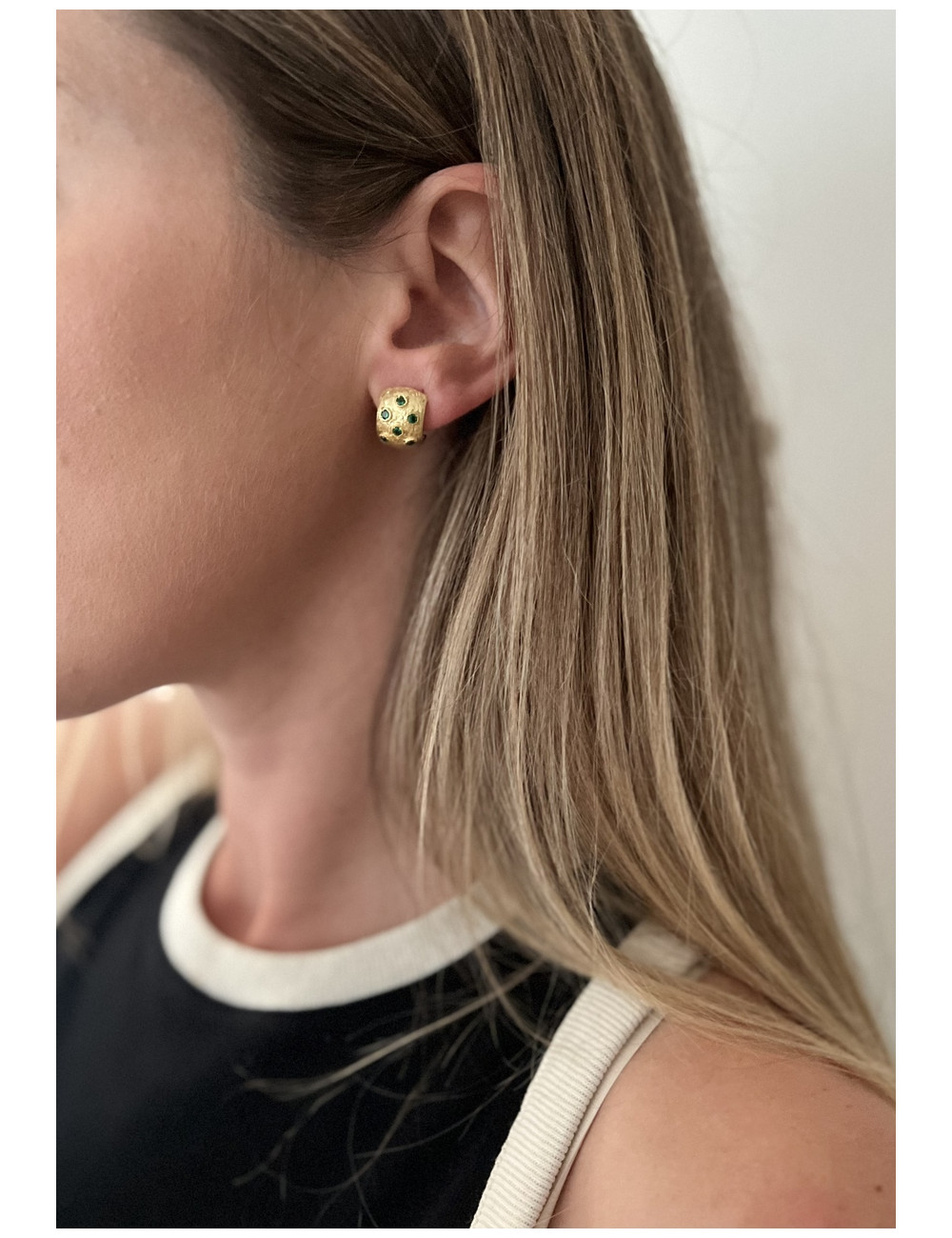 Brincos Ses Salines prata dourada