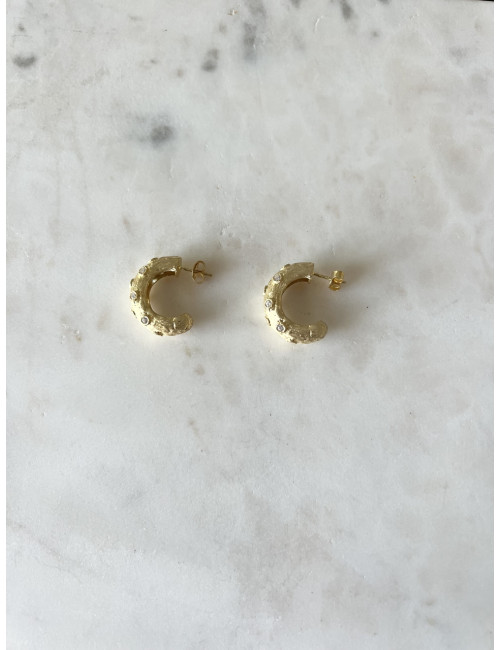 Brincos Formentera prata dourada