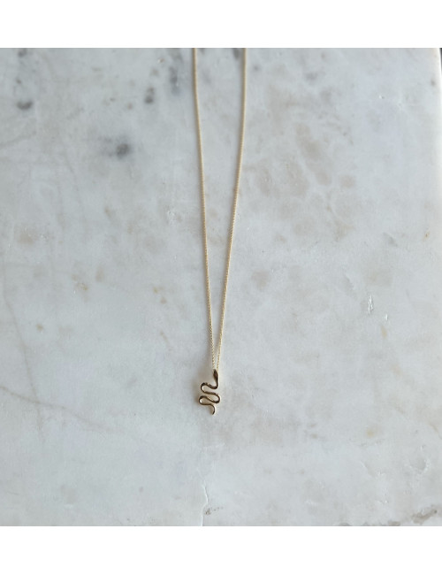 Colar Cobra Prata Dourada