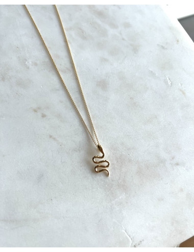 Colar Cobra Prata Dourada