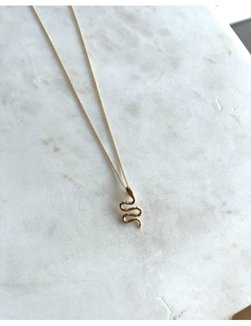 Colar Cobra Prata Dourada