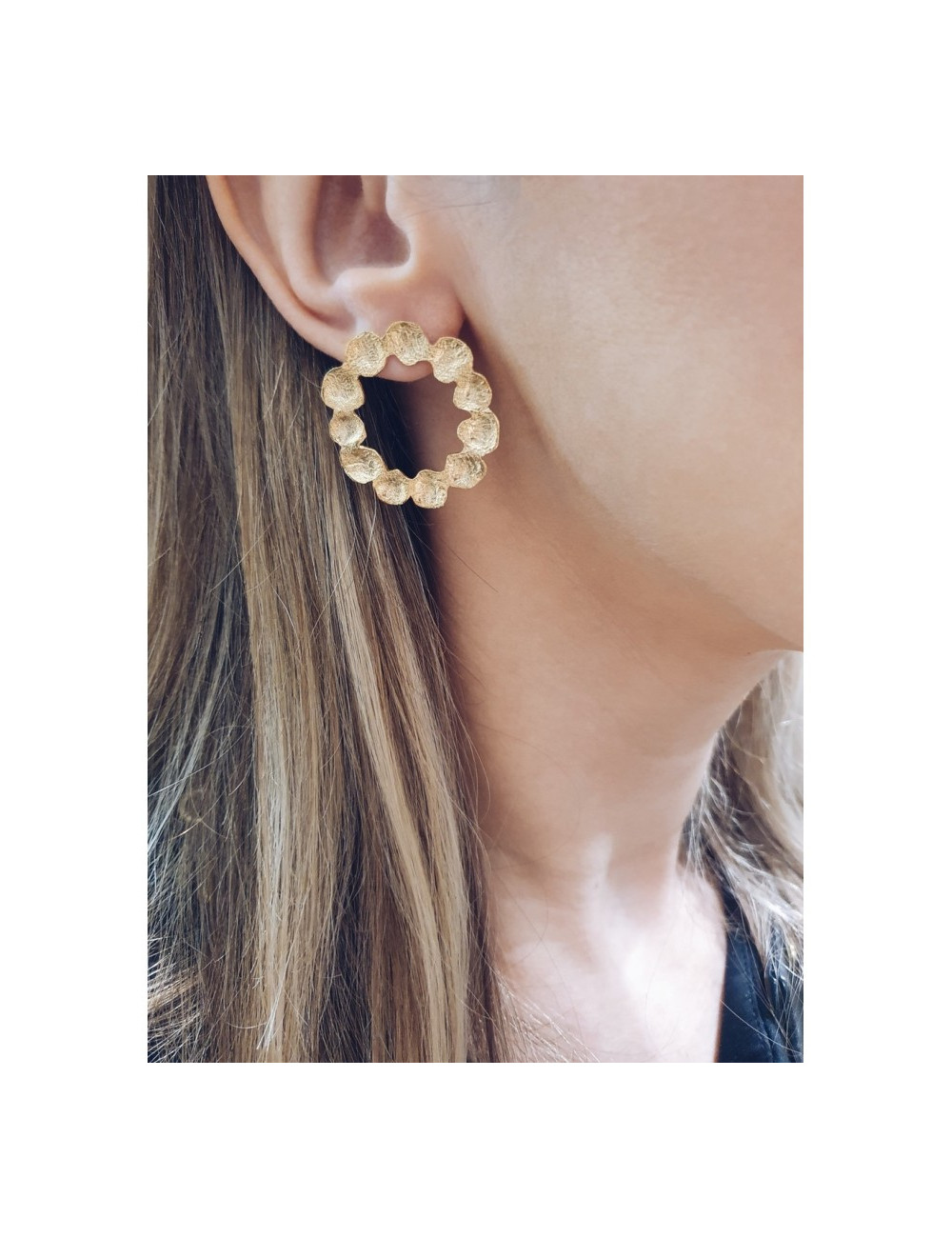 Brincos Steph Prata Dourada