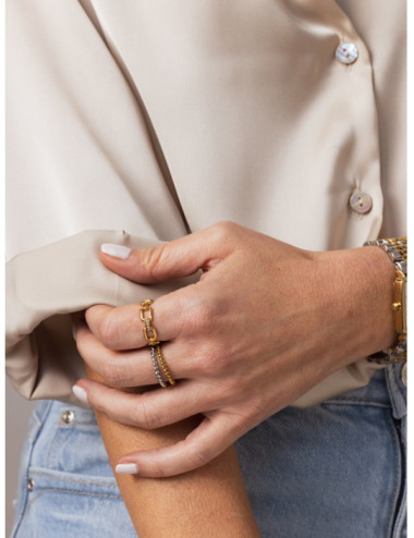 Anel One London 33 Silver