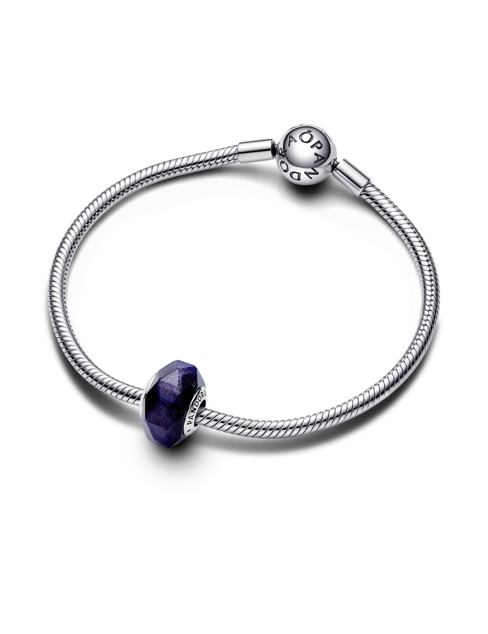 Conta Faceted Blue Murano Pandora