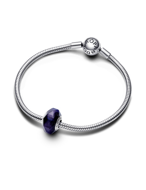 Conta Faceted Blue Murano Pandora