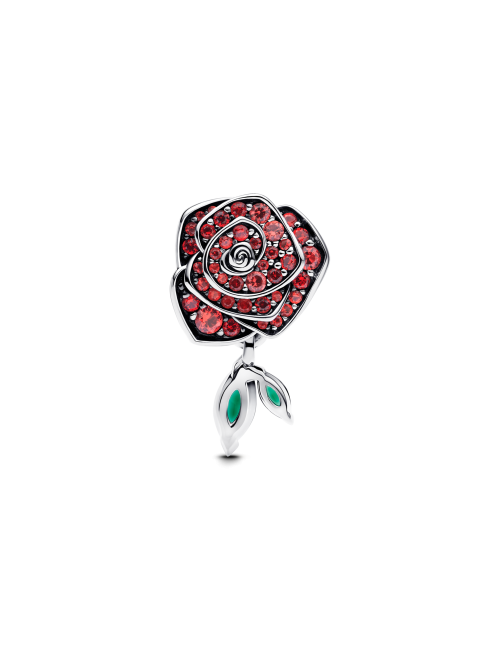 Conta Rosa brilhante em flor Pandora