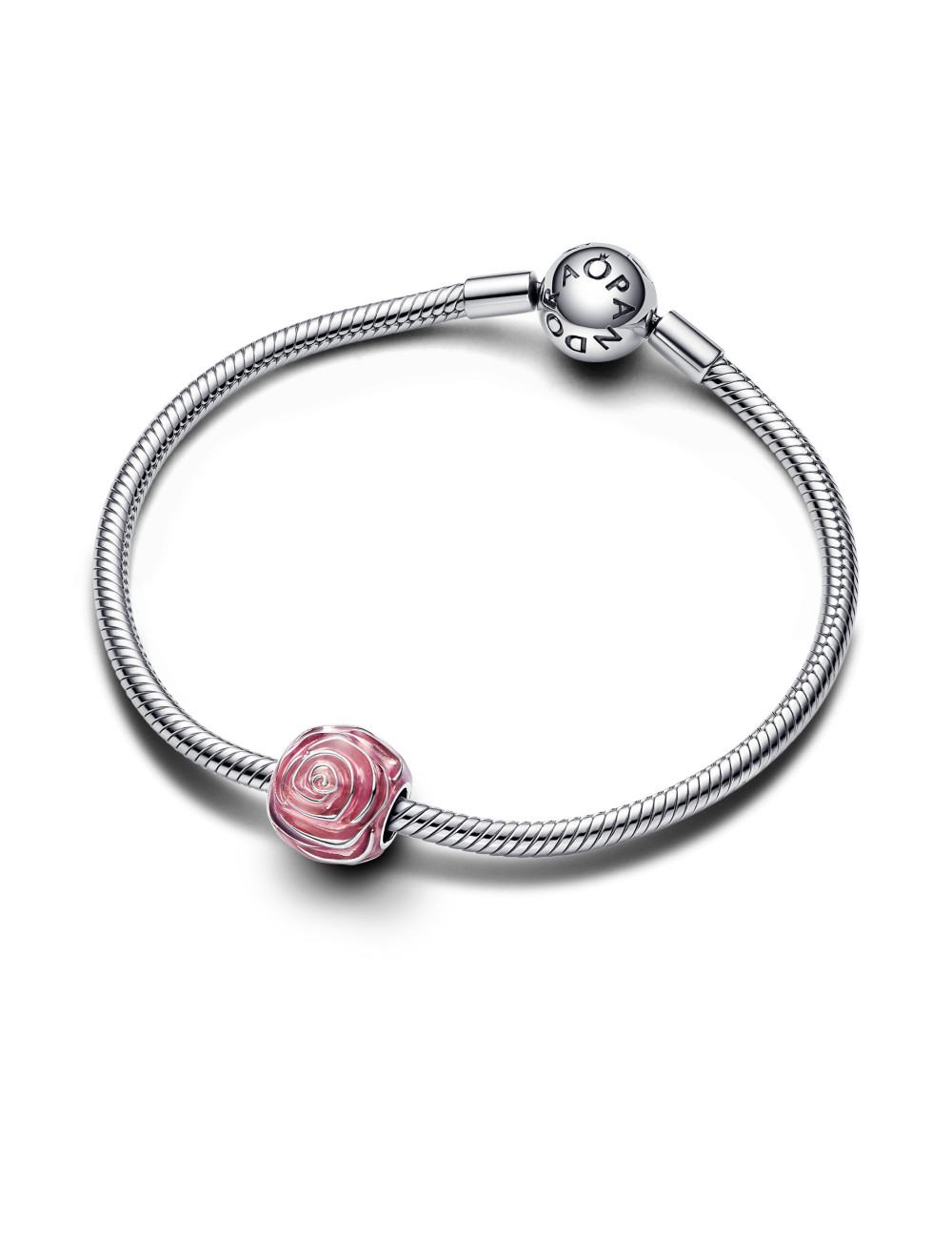 Conta Rosa em Flor Cor-de-rosa Pandora