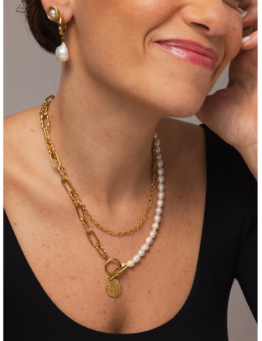 Brincos One Pearly Hoops