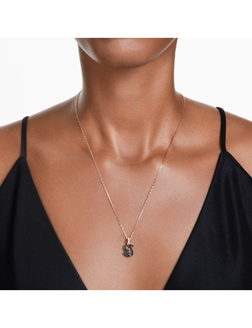 Colar Black Swan Swarovski