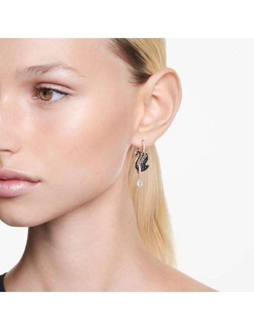 Brincos Black Swan Swarovski