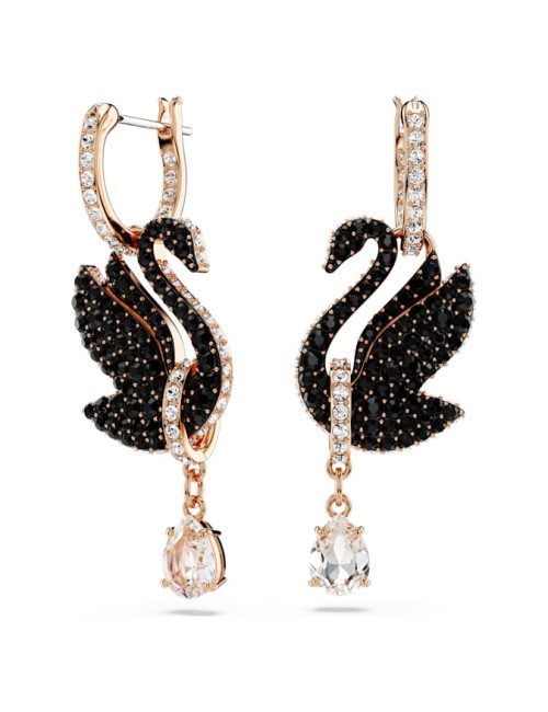 Brincos Black Swan Swarovski