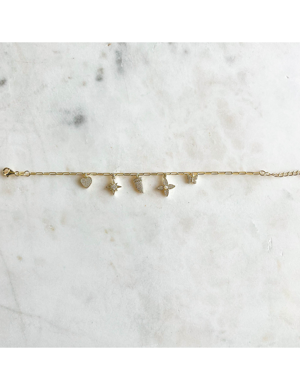 Pulseira Bonjour Prata dourada