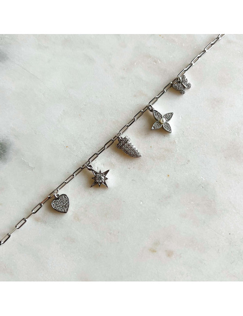 Pulseira Bonjour Prata