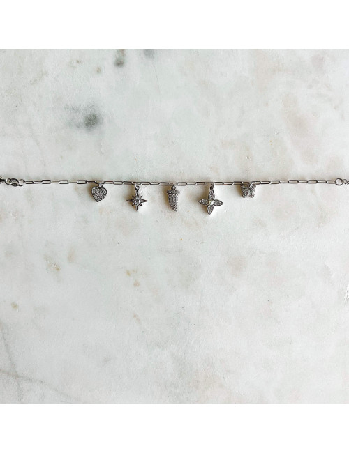 Pulseira Bonjour Prata