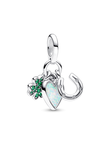 Conta Clover, heart and horseshoe Pandora