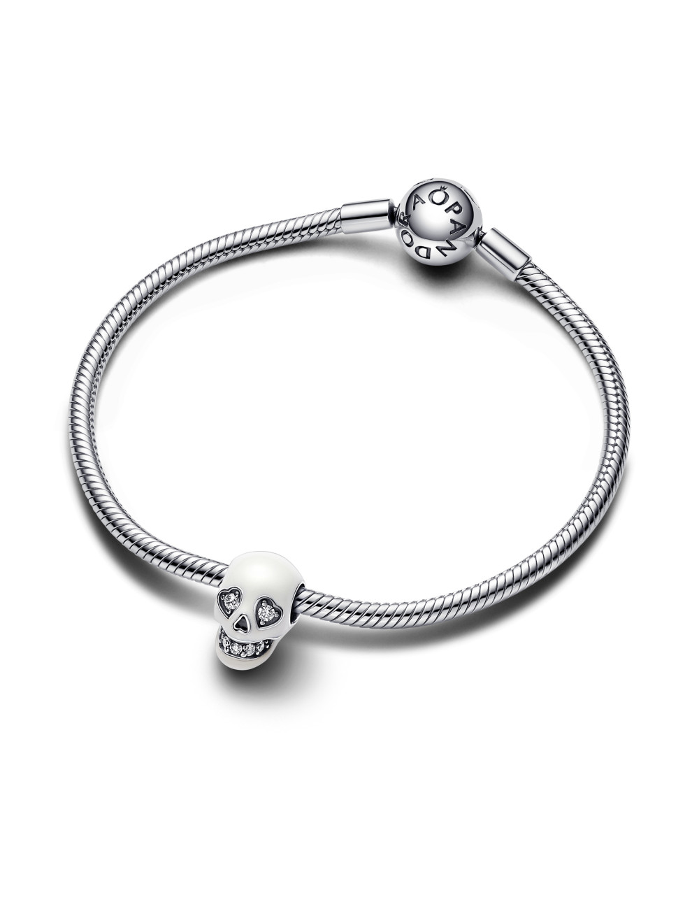 Conta Glow-in-the-dark Sparkling Skull Pandora
