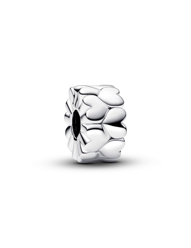 Conta Clip Heart Pattern Pandora