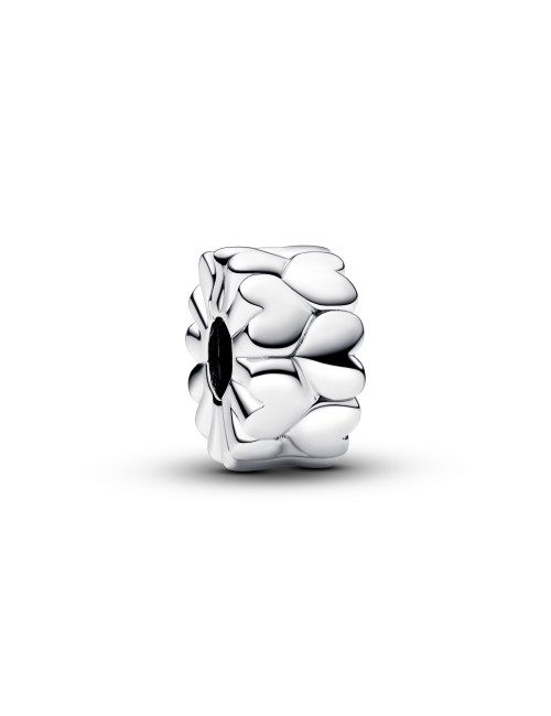 Conta Clip Heart Pattern Pandora