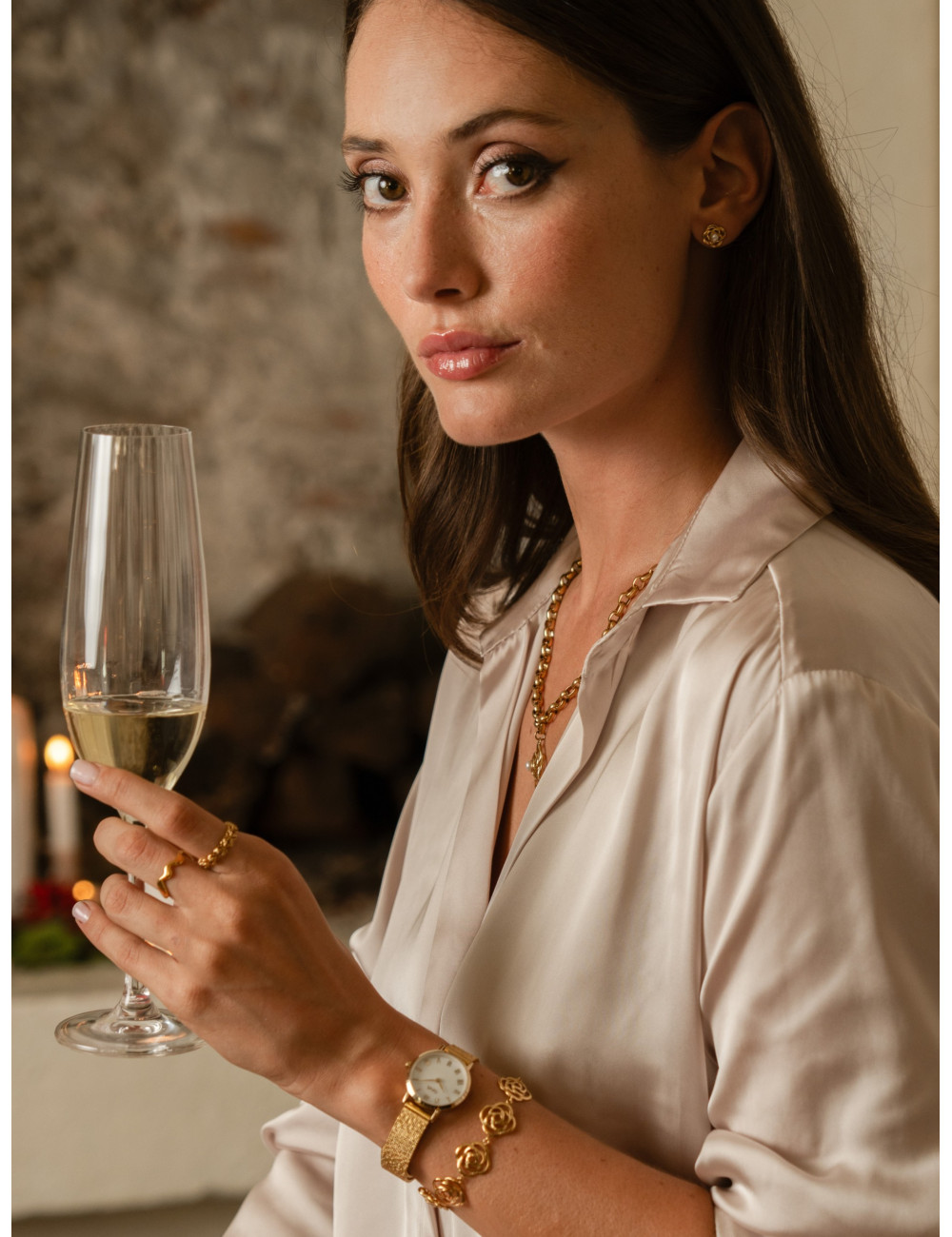 Relógio One Aura Gold