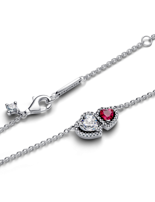 Colar Pendente Corações Pandora