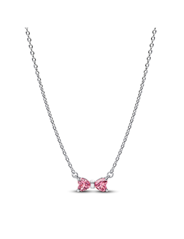 Colar Laço Rosa Pandora