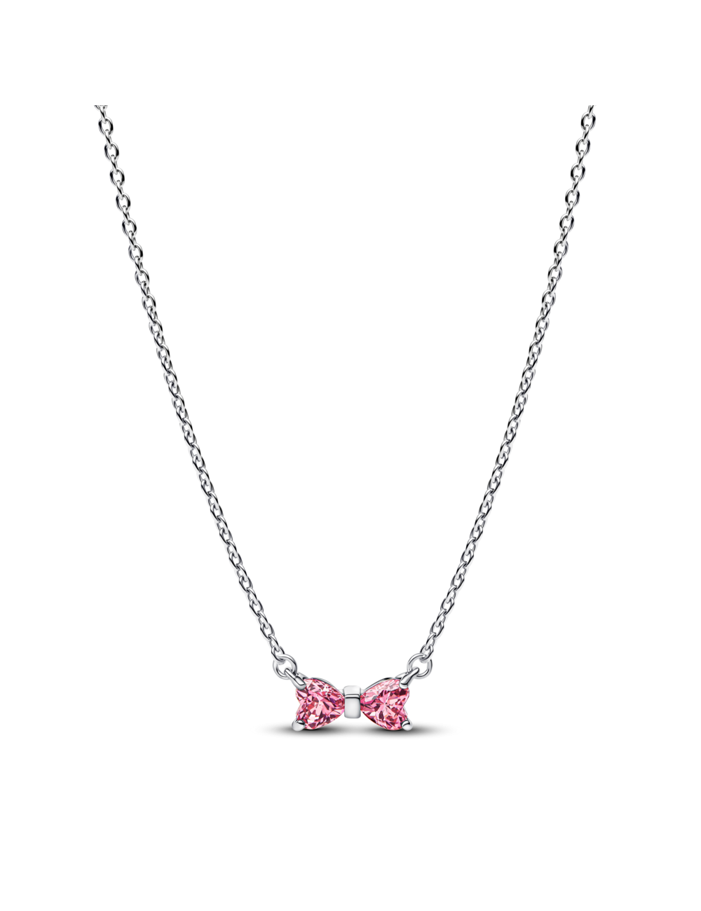 Colar Laço Rosa Pandora