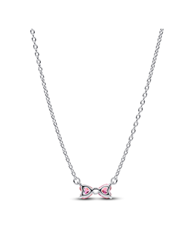 Colar Laço Rosa Pandora