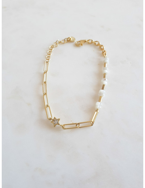 PULSEIRA BE A STAR PRATA DOURADA