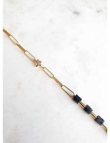 PULSEIRA BE A STAR GREY PRATA DOURADA