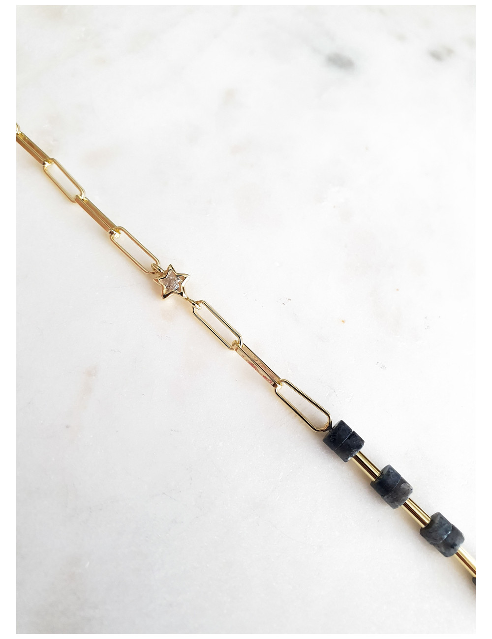 PULSEIRA BE A STAR GREY PRATA DOURADA